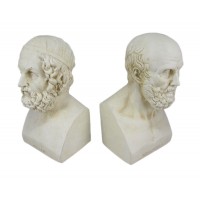 Scratch & Dent Aristotle And Homer Bust Bookends Greek Philosophy 688907723835  401578122500